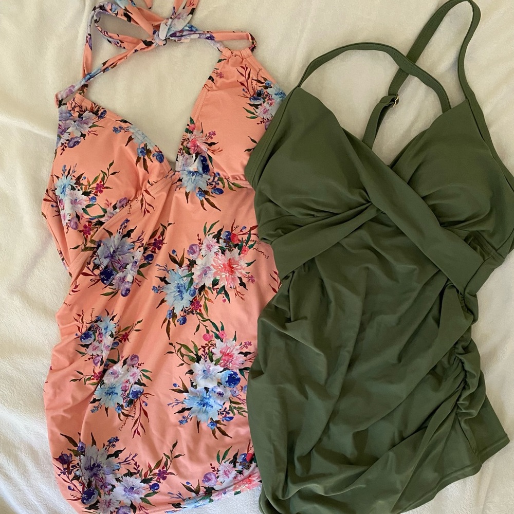 Pinkblush maternity bathing suit tops